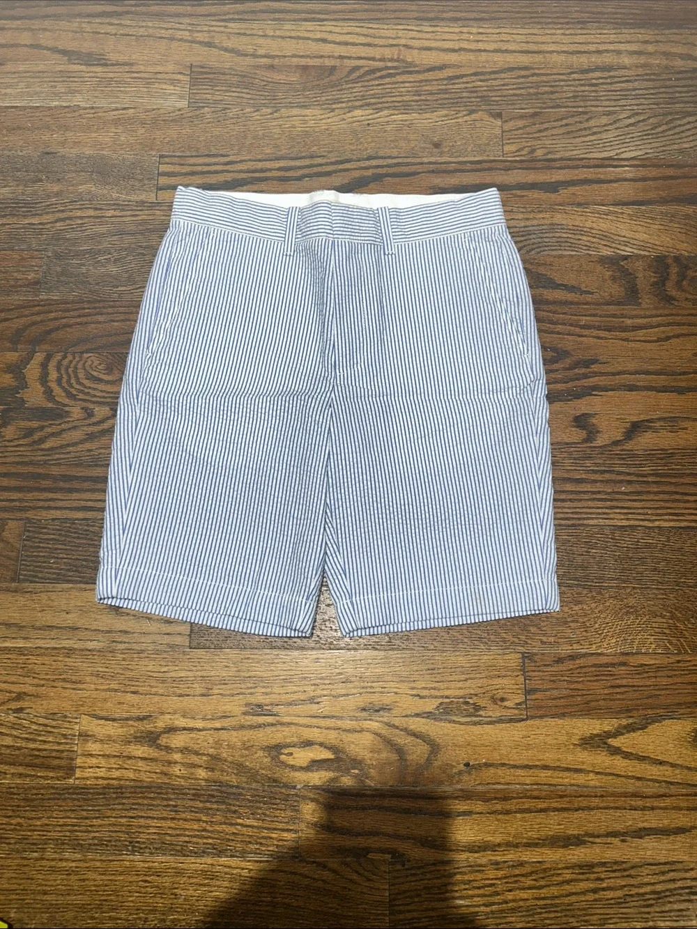 Crewcuts Blue and White Seersucker Shorts